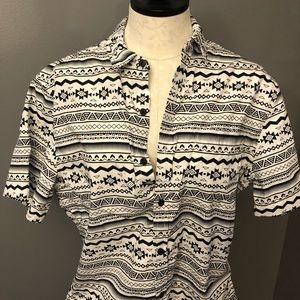 Men’s Premium Clothing, black/white tribal shirt